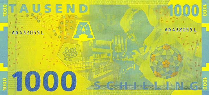 1,000 schilling banknote backside 1,000 schilling banknote backside