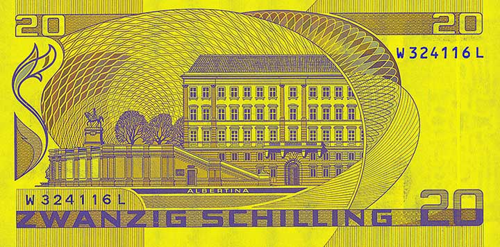 20 schilling banknote backside 20 schilling banknote backside