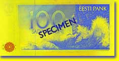 100 kroon banknote backside 100 kroon banknote backside