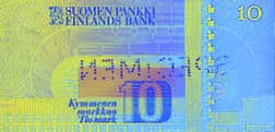 10 markka banknote backside 10 markka banknote backside