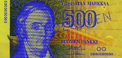 500 markka banknote frontside 500 markka banknote frontside