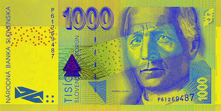 1000 Slovak koruna banknote frontside 1000 Slovak koruna banknote frontside