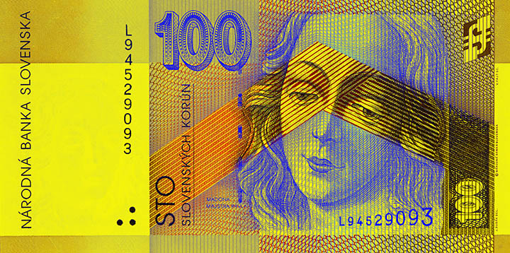 100 Slovak koruna banknote frontside 100 Slovak koruna banknote frontside